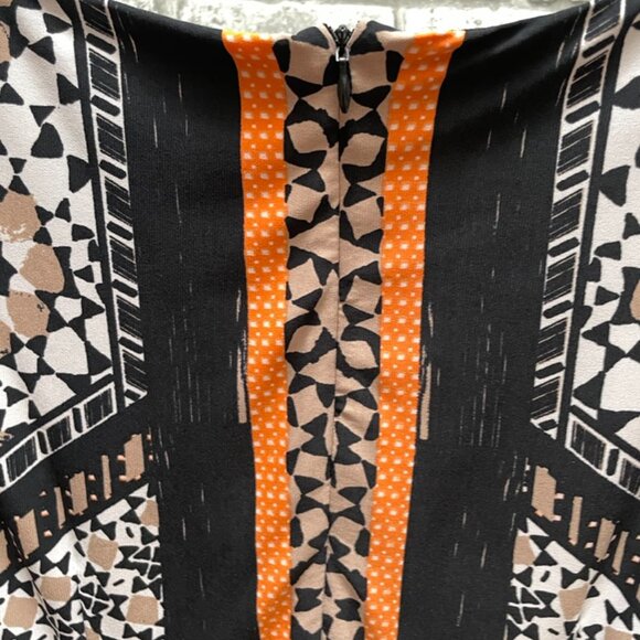 African patterned bodycon midi dress. - Picture 4 of 6